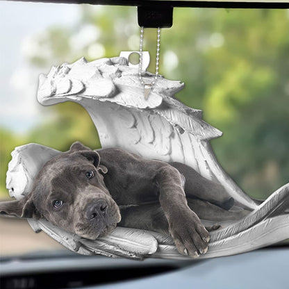 Ornaments- Great Dane- Sleeping Angel-Two Sided Ornament, Dog Ornaments, Car Ornament - Best gifts your whole family