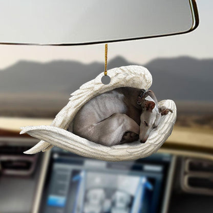 Ornaments- Greyhound sleeping angel greyhound lovers dog moms ornament, Dog Ornaments, Car Ornament - Best gifts your whole family