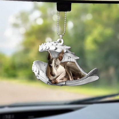 Ornaments- Greyhound- Sleeping Angel-Two Sided Ornament, Dog Ornaments, Car Ornament - Best gifts your whole family