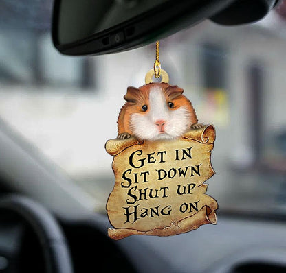 Ornaments- Guinea pig get in guinea pig lover two sided ornament, Dog Ornaments, Car Ornament - Best gifts your whole family
