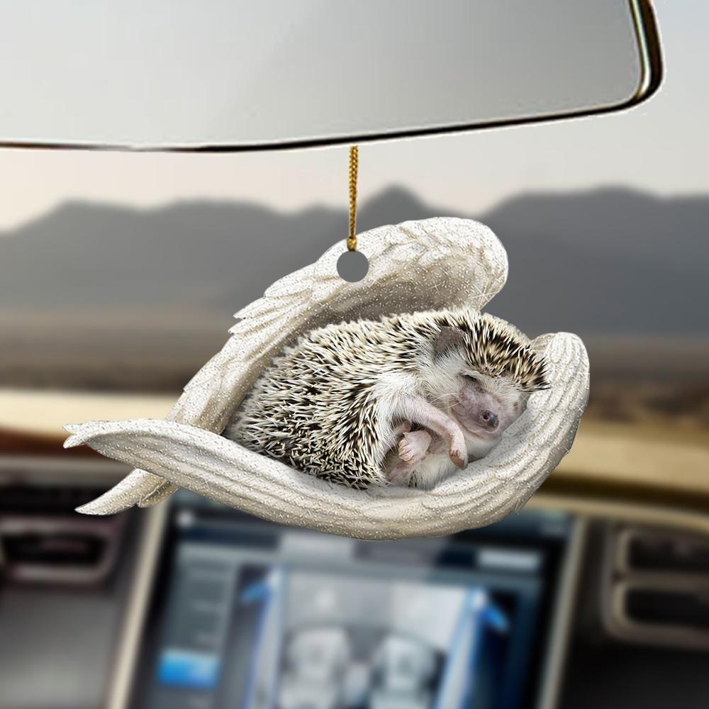 Ornaments- Hedgehog sleeping angel hedgehog lovers ornament, Dog Ornaments, Car Ornament - Best gifts your whole family