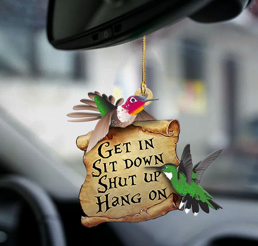 Ornaments- Hummingbird get in hummingbird lover two sided ornament, Dog Ornaments, Car Ornament - Best gifts your whole family