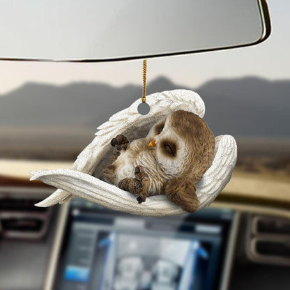 Ornaments- Owl sleeping angel owl lovers bird lovers ornament, Dog Ornaments, Car Ornament - Best gifts your whole family