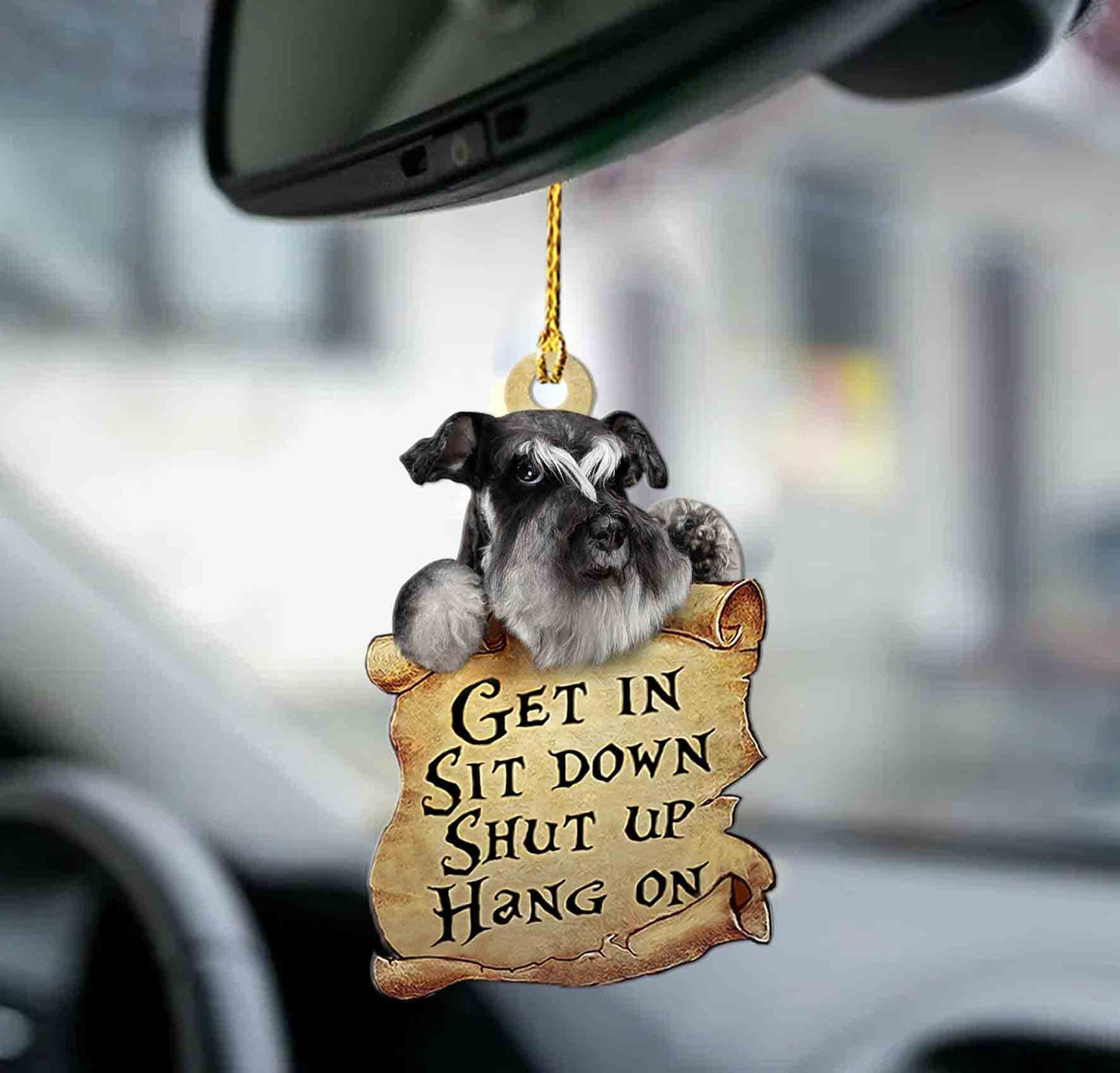 Ornaments- Schnauzer get in schnauzer lover dog moms two sided ornament, Dog Ornaments, Car Ornament - Best gifts your whole family