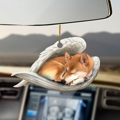 Ornaments- Shiba inu sleeping angel shiba inu lovers ornament, Dog Ornaments, Car Ornament - Best gifts your whole family