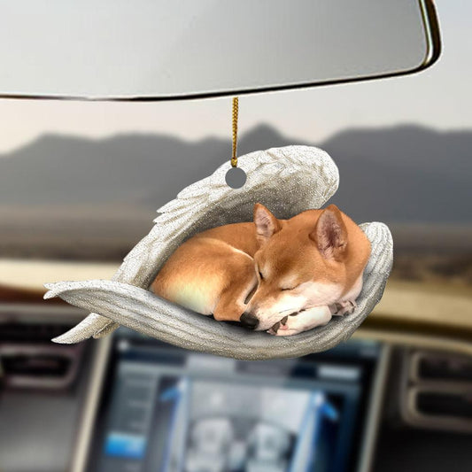Ornaments- Shiba inu sleeping angel shiba inu lovers ornament, Dog Ornaments, Car Ornament - Best gifts your whole family