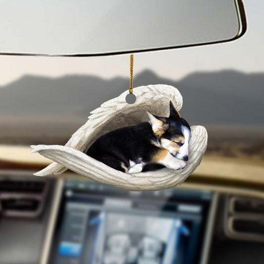 Ornaments- Tricor corgi sleeping angel tricolor corgi lover dog mom ornament, Dog Ornaments, Car Ornament - Best gifts your whole family