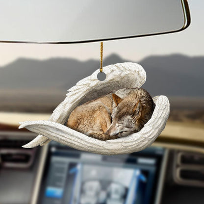 Ornaments- Wolf sleeping angel wolf lovers ornament, Dog Ornaments, Car Ornament - Best gifts your whole family