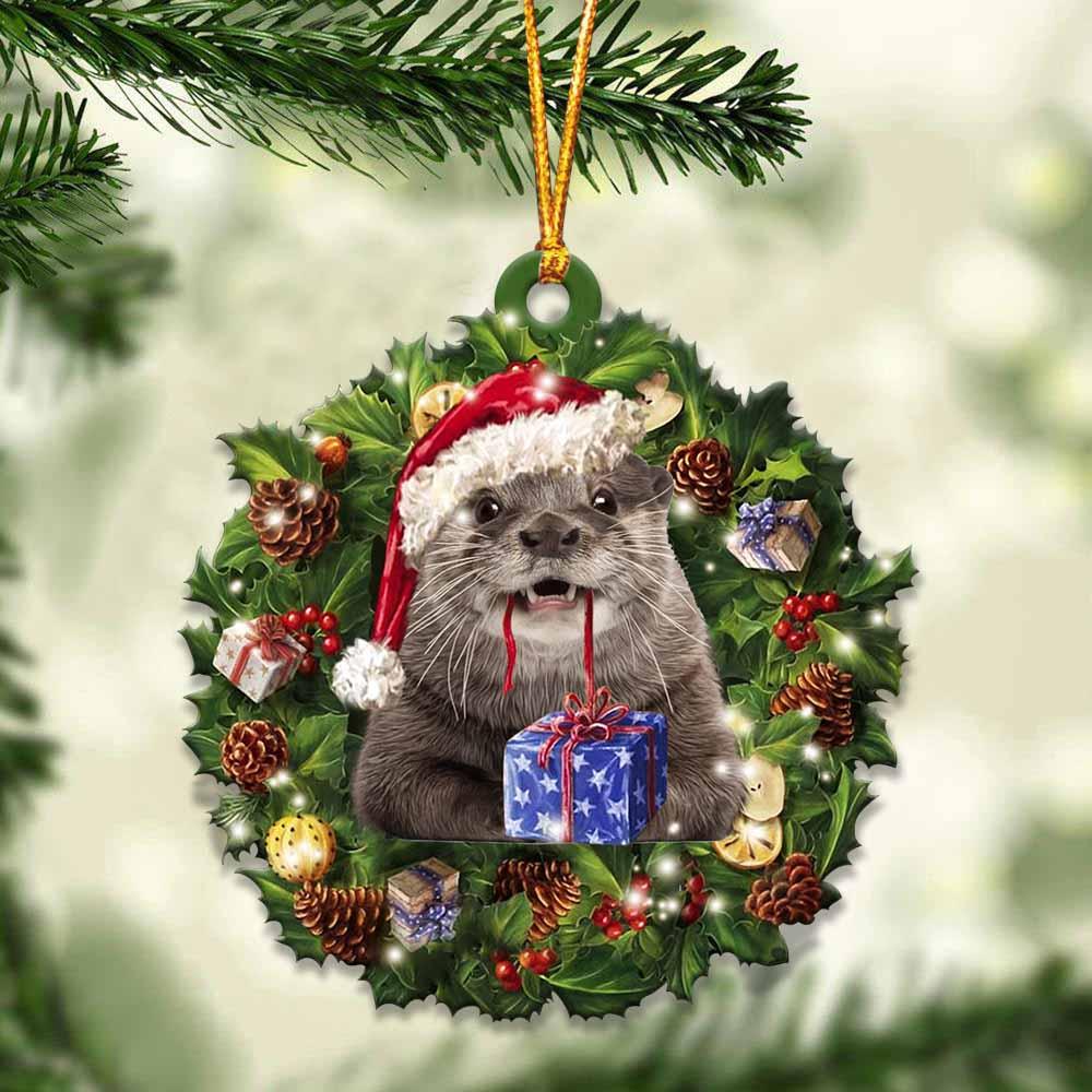 Otters and Christmas gift for her gift for him gift for Otters lover ornament, Christmas Ornament - Best gifts your whole family