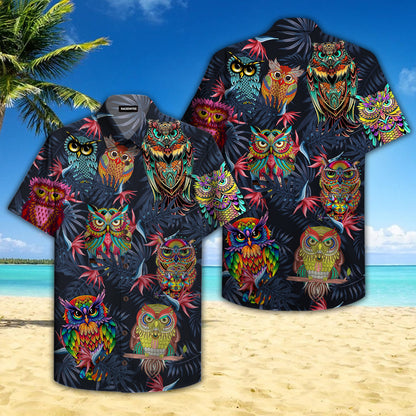Owl Hippie Hawaiian Shirt | For Men & Women | Adult | HW4509