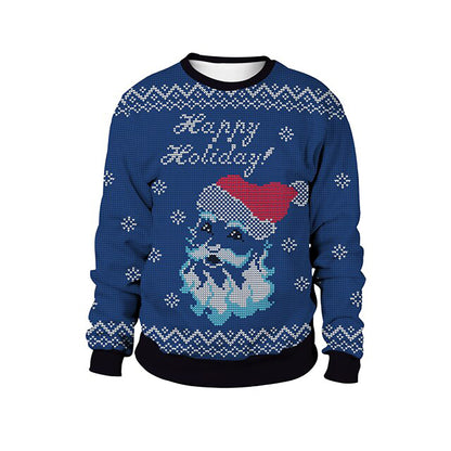 Happy Holiday Santa Claus Smile Christmas Sweater, Christmas Ugly Sweater, Christmas Gift, Gift Christmas 2024