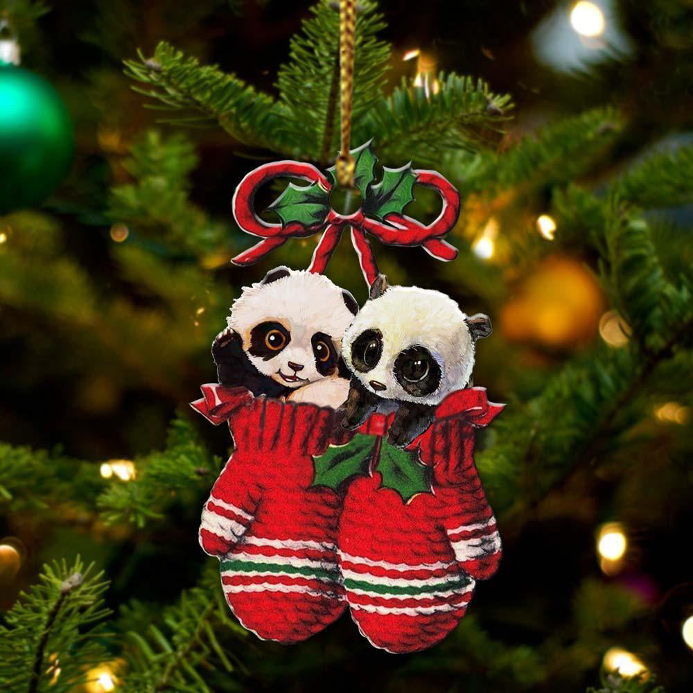 Panda Inside Your Gloves Christmas Holiday-Two Sided Ornament Christmas 2022 Ornament Gift - Best gifts your whole family