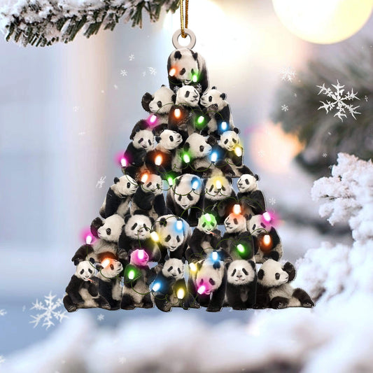 Panda Lovely Tree Gift For Panda Lover Ornamentb - Best gifts your whole family