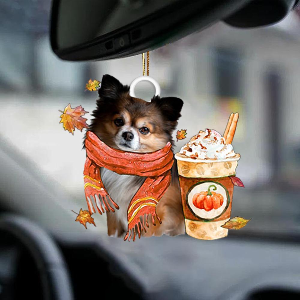 Papillon 2-Pumpkin Spice Kinda-Two Sided Ornament - Best gifts your whole family