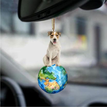 Parson Russell Terrier-Around My Dog-Two Sided Ornament - Best gifts your whole family