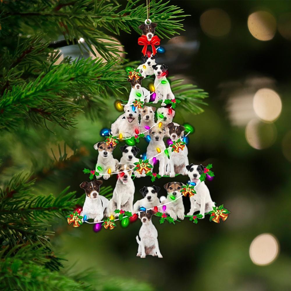 Parson Russell Terrier-Christmas Tree Lights-Two Sided Ornament - Best gifts your whole family