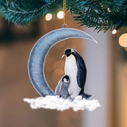 Penguin Blue Moon Hanging Ornament Christmas Tree Ornament Godmerc - Best gifts your whole family