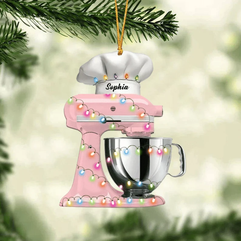 Personalized Baker Christmas Ornament, Baking Ornament, Mixer Personalized With Name Ornament, Christmas Ornament For Baking Lovers - Best gifts your whole family