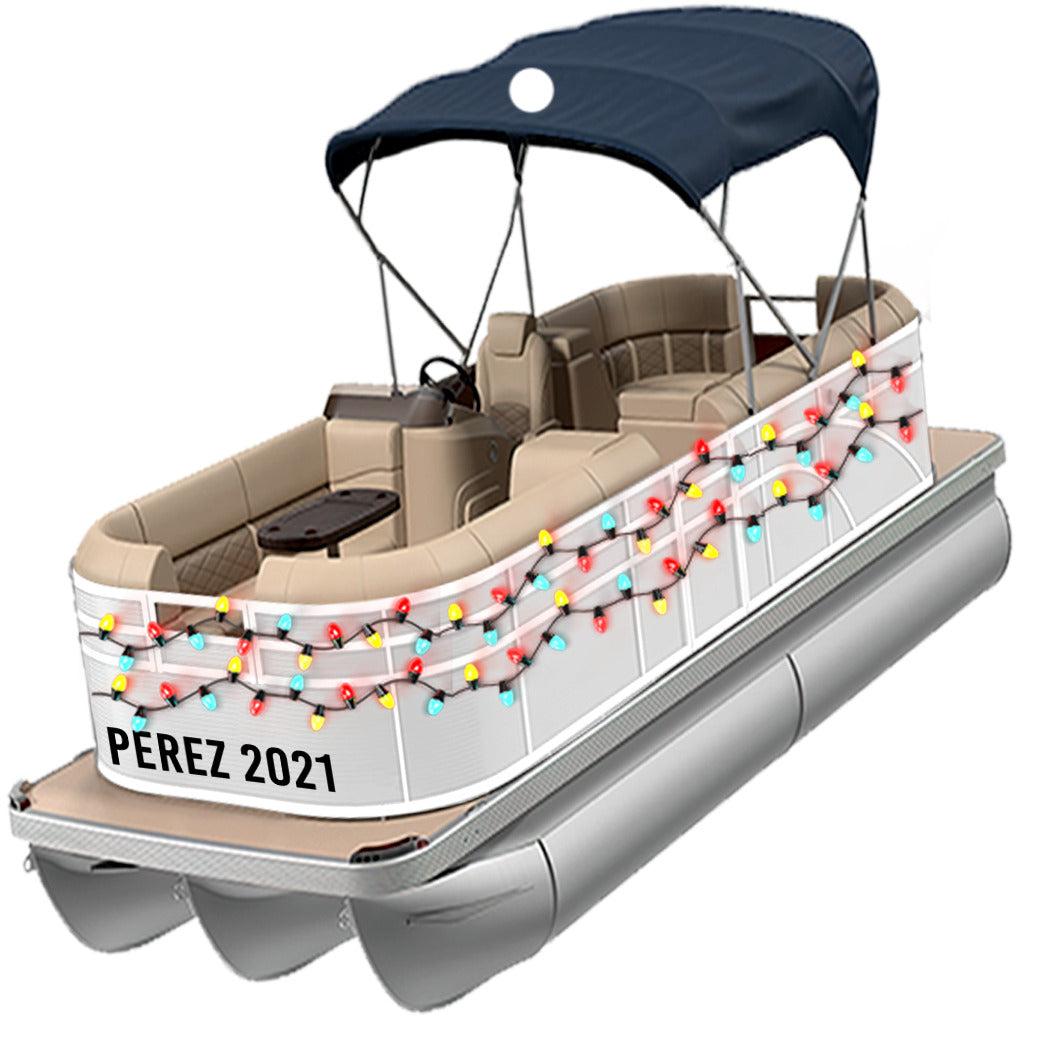Personalized Christmas Pontoon Ornament, Pontoon Boat Custom Ornament, Pontoon Lover Gift For Him, Pontoon Accessories, Christmas Gift - Best gifts your whole family