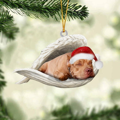 Pit Bull Sleeping Angel Christmas Ornament Dog Christmas Hanging Ornament - Best gifts your whole family