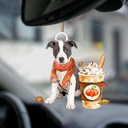 Pitbull 2-Pumpkin Spice Kinda-Two Sided Ornament - Best gifts your whole family