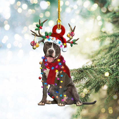 Pitbull Christmas Shape Ornament - Best gifts your whole family