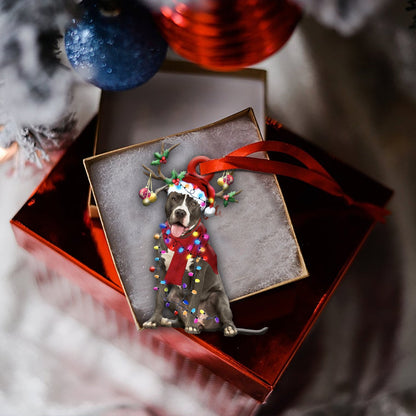 Pitbull Christmas Shape Ornament - Best gifts your whole family