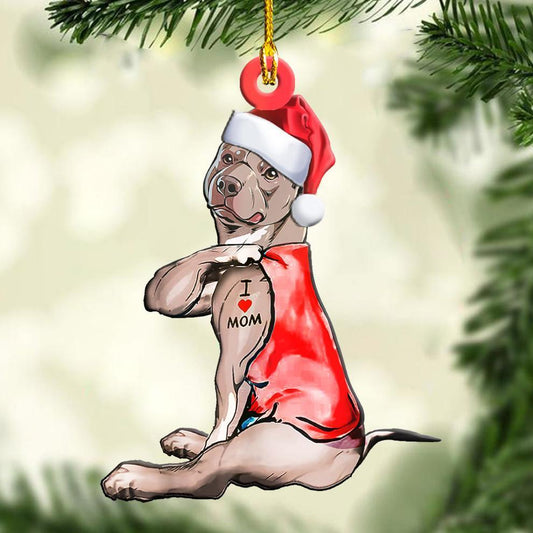 Pitbull Mom Shape Ornament - Best gifts your whole family