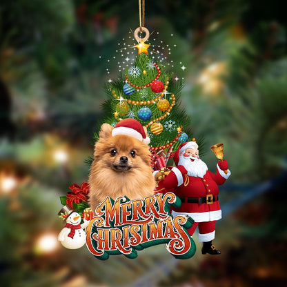 Pomeranian 2-Christmas Tree&Dog Hanging Ornament - Best gifts your whole family