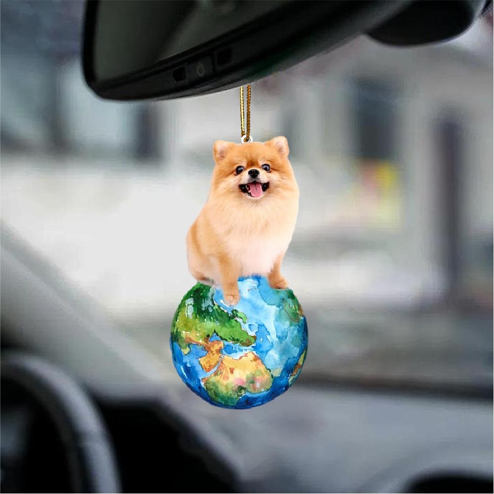 Pomeranian-Around My Dog-Two Sided Ornament - Best gifts your whole family