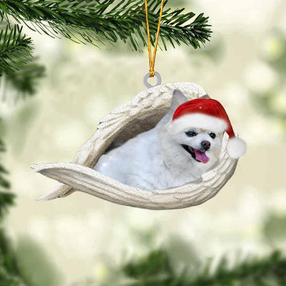 Pomeranian Sleeping Angel Christmas Ornament Dog Christmas Hanging Ornament - Best gifts your whole family