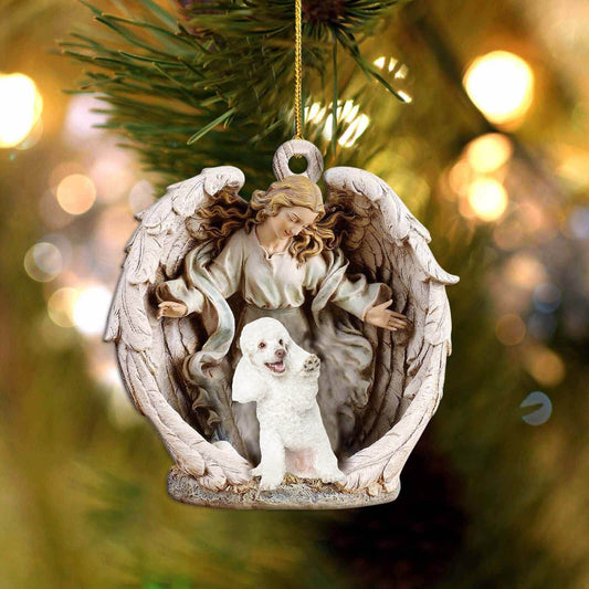 poodle (3)-Angel Hug Winter Love Two Sided Ornament - Best gifts your whole family