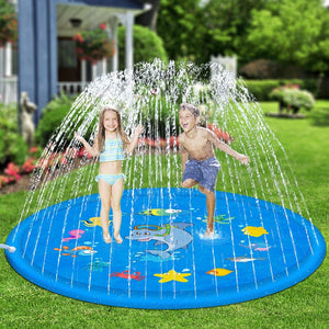 Outdoor Lawn Beach Sea Animal Inflatable Water Spray Kids Sprinkler Play Pad Environmentally Friendly PVC Diameter 100cm 170cm