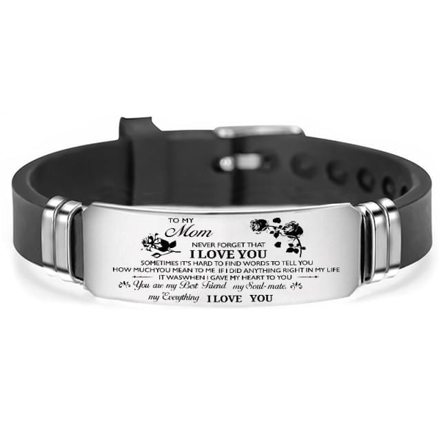 To My Mom - I Love You Engraved Bracelet