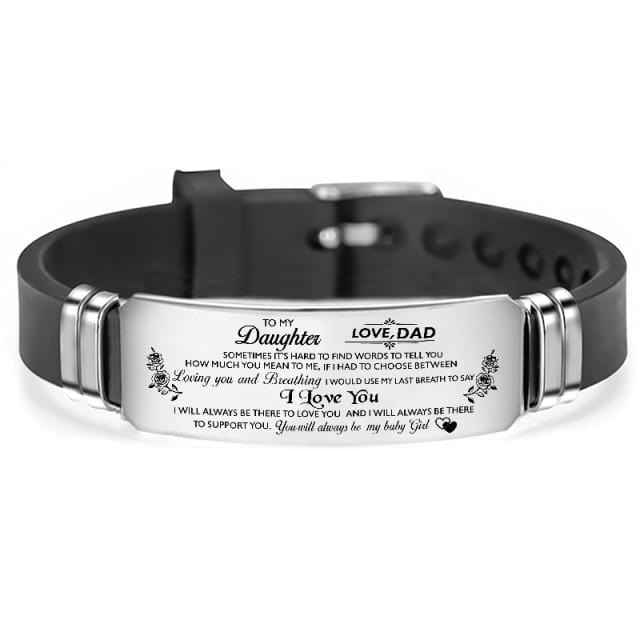 Dad To Daughter - Always Be My Baby Girl Engraved Bracelet