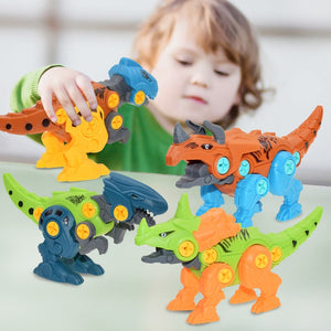 Dinosaur Design Screwing Block Puzzles Egg With Screw Driver Educational Children Toys Birthday Easter Gifts Boys Girls