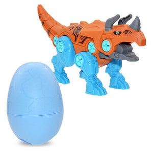 Dinosaur Design Screwing Block Puzzles Egg With Screw Driver Educational Children Toys Birthday Easter Gifts Boys Girls