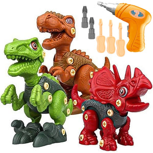 Dinosaur Toys for Boys Building Toy Set with Electric Drill Construction Toys Birthday Easter Gifts Boys Girls