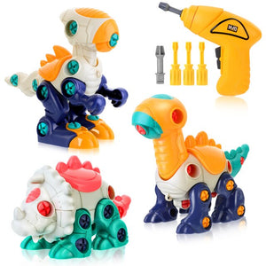 Dinosaur Toys for Boys Building Toy Set with Electric Drill Construction Toys Birthday Easter Gifts Boys Girls