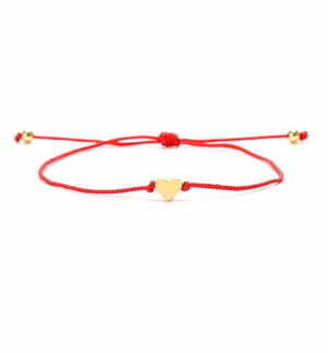 Mini Heart Friendship String Bracelet