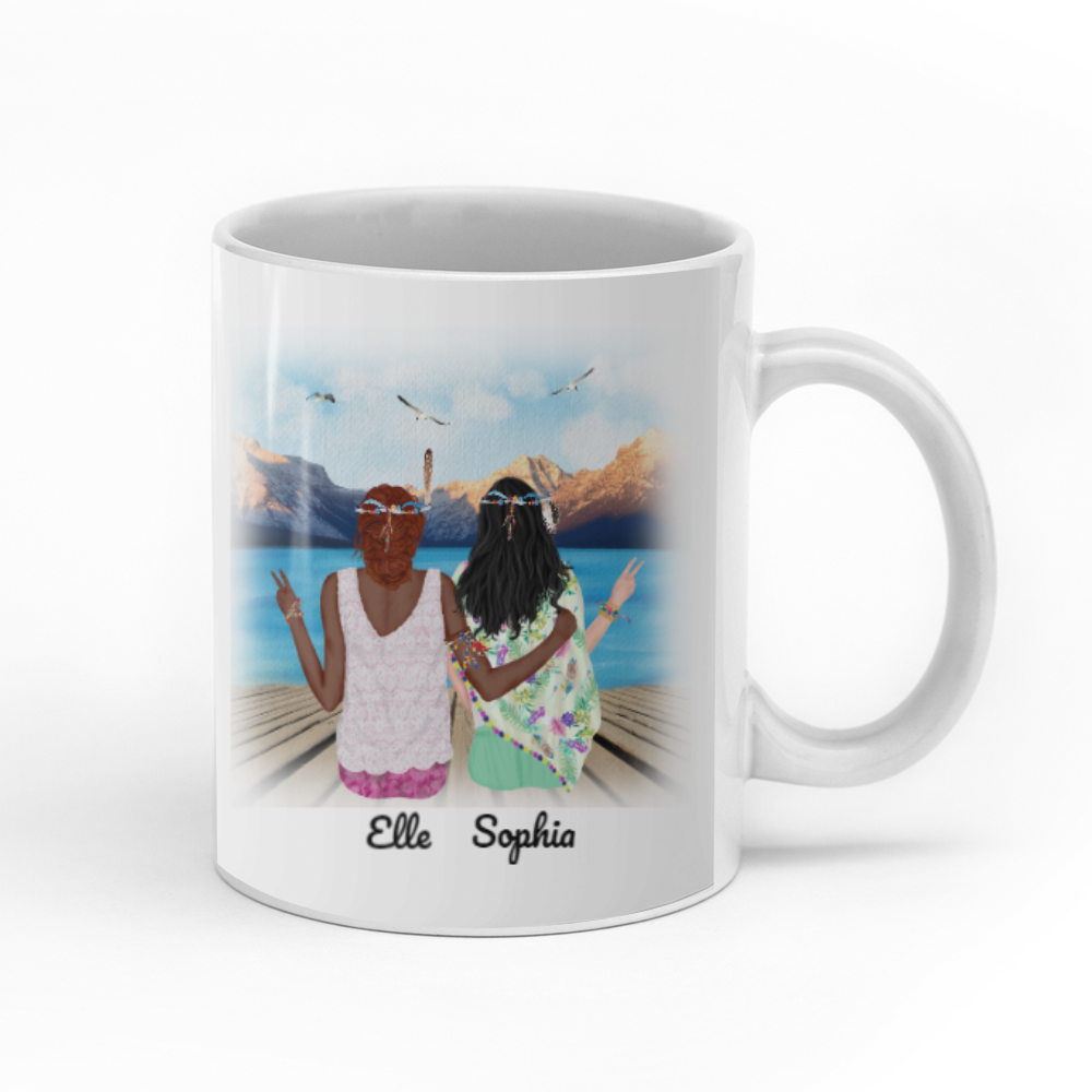 Because Of You I Cry A Litte Less And Smile A Lot More custom christmas mugs
