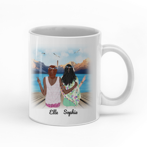 Because Of You I Cry A Litte Less And Smile A Lot More custom christmas mugs