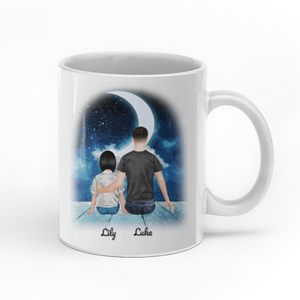 Happiness is being a dad custom christmas mugs