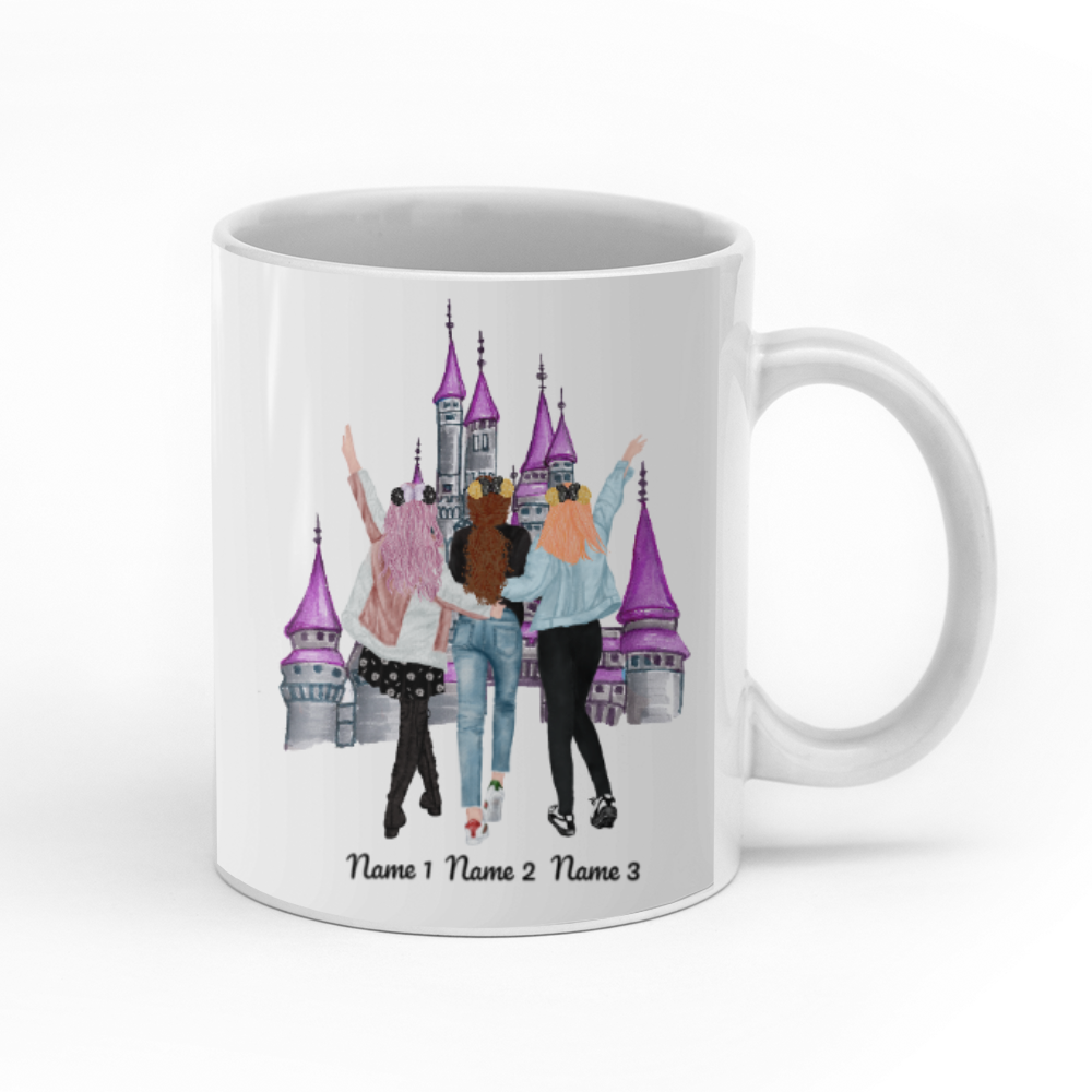 Sisters Will Always Be Connected By Heart personalized coffee mugs gifts custom christmas mugs