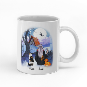 In A World Full Of Witches Be A Cat Mom personalised gift customized mug coffee mugs gifts custom christmas mugs