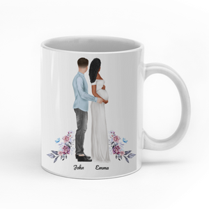 Our First Father's Day Together personalized coffee mugs gifts custom christmas mugs, Family gift