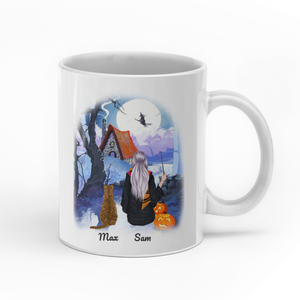 Halloween is better with a cat custom christmas mug