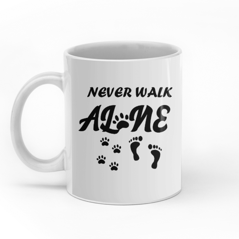 Never walk alone personalised gift customized mug coffee mugs gifts custom christmas mugs