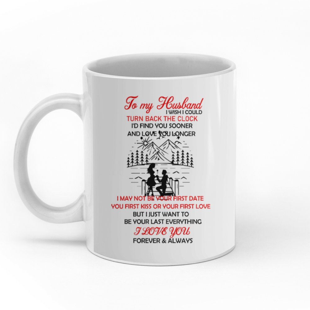To my husband I love you forever & always personalised gift customized mug coffee mugs gifts custom christmas mugs