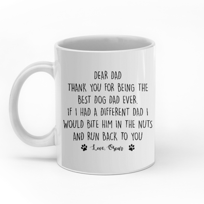Thank you for being the best dog dad ever personalised gift customized mug coffee mugs gifts custom christmas mugs